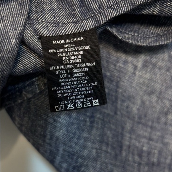 Theory chambray Pauline linen blend top - Picture 6 of 6